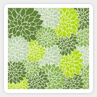 Green Floral Pattern Sticker